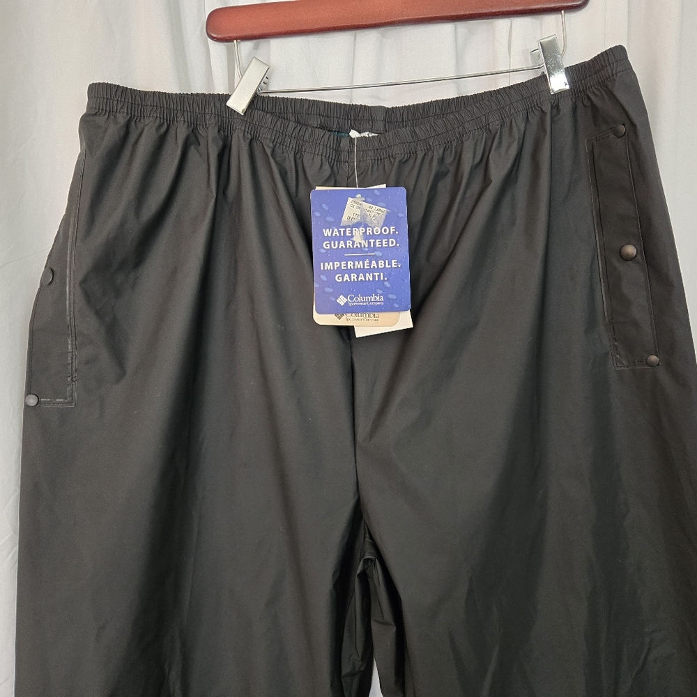 Columbia Black Rainproof  Pull Pants Size XXL